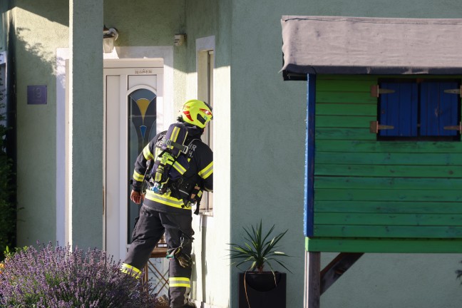 Siedlung evakuiert: Einsatz nach gr��erem Gasaustritt in Neumarkt im Hausruckkreis