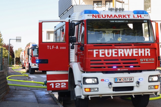 Siedlung evakuiert: Einsatz nach gr��erem Gasaustritt in Neumarkt im Hausruckkreis