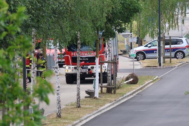 Personenrettung: Einsatzkr�fte mit Boot und Drohne zu vermisster Person in der Traun alarmiert