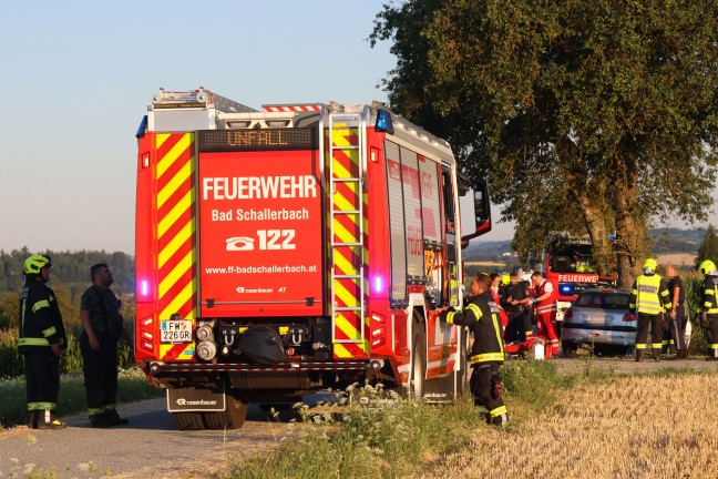 T�dlicher Verkehrsunfall: Auto in Schl��lberg frontal gegen Obstbaum gekracht