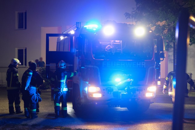 Einsatzkr�fte zu gemeldetem Brand einer Tiefgarage einer Wohnanlage in Wels-Neustadt alarmiert