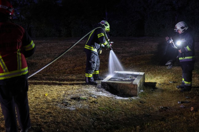 Einsatzkr�fte zu gemeldetem Brand einer Tiefgarage einer Wohnanlage in Wels-Neustadt alarmiert