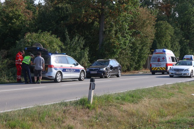 Drei Verletzte bei Verkehrsunfall im Kreuzungsbereich der Wiener Stra�e bei Gunskirchen