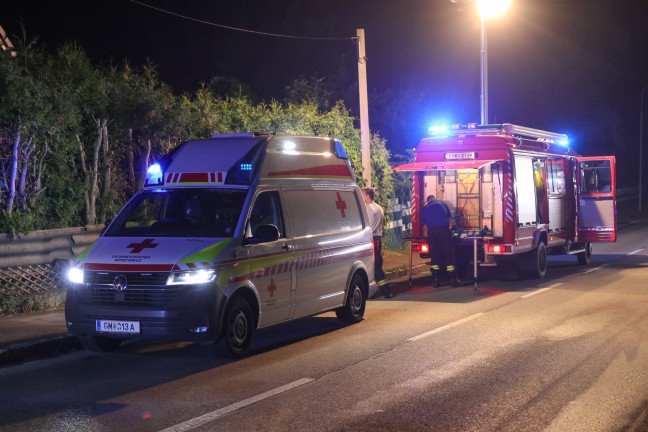 Brand eines Einfamilienhauses in Gschwandt sorgte f�r gr��eren n�chtlichen Einsatz