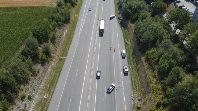 Vier Verletzte bei schwerem Verkehrsunfall auf Innkreisautobahn bei Haag am Hausruck