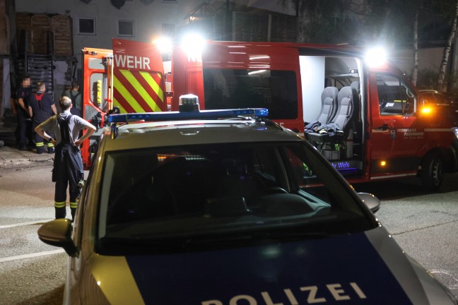 Beide sehr wacklig: Mann in Wels-Innenstadt von desolater Br�cke �ber den M�hlbach gerettet