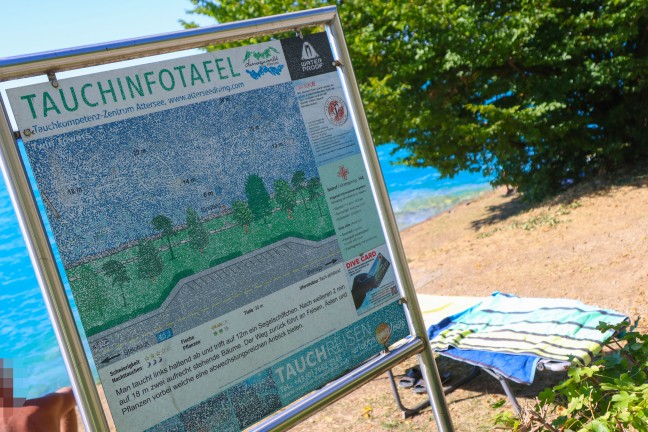 Taucheinsatz im Attersee: Entwarnung nach bef�rchtetem Tauchunfall in Weyregg am Attersee