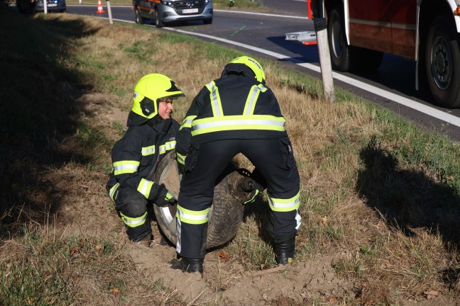 Vier Verletzte bei schwerem Verkehrsunfall auf Innkreisautobahn bei Krenglbach