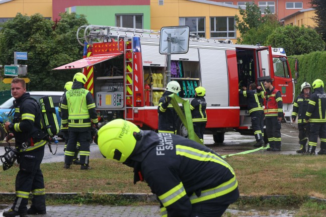 Vermeintlicher Brand eines Autobusses beziehungsweise Geb�udes in Sattledt war Heckenbrand
