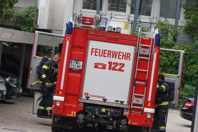 Brandgeruch durch defektes Vorschaltger�t einer Leuchte in einem Geb�ude in Wels-Pernau
