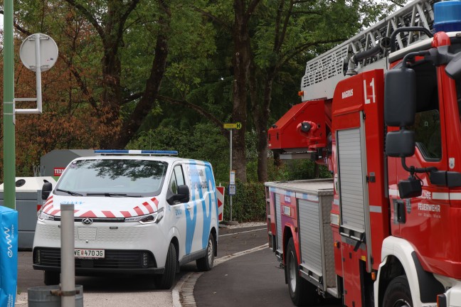Brandgeruch durch defektes Vorschaltger�t einer Leuchte in einem Geb�ude in Wels-Pernau