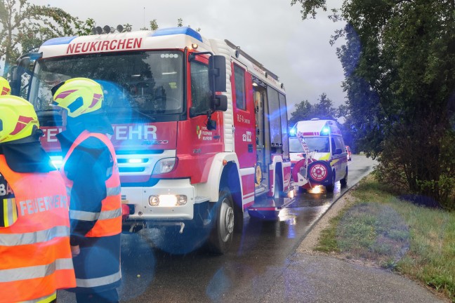 Schwerer Frontalcrash: Menschenrettung nach Kollision zweier Fahrzeuge bei Bachmanning