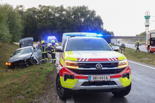 Schwerer Verkehrsunfall auf Innkreisautobahn bei Haag am Hausruck