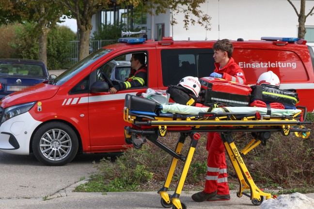 Ein Verletzter bei K�chenbrand in einem Mehrparteienwohnhaus in Wels-Pernau