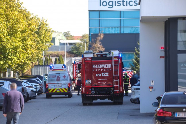 Zwei Feuerwehren nach Brand in der L�ftungsanlage eines Unternehmens in Marchtrenk im Einsatz