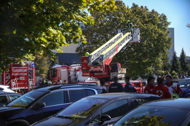 Zwei Feuerwehren nach Brand in der L�ftungsanlage eines Unternehmens in Marchtrenk im Einsatz