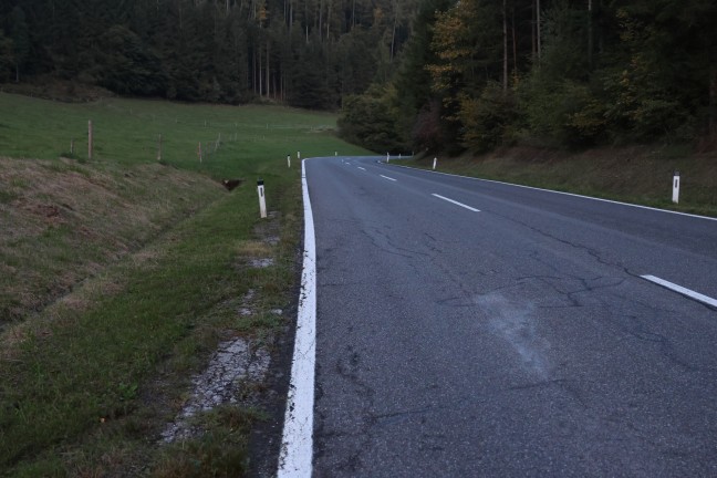 T�dlicher Verkehrsunfall: Motorradfahrer (91) auf Pyhrnpass Stra�e bei St. Pankraz schwer gest�rzt