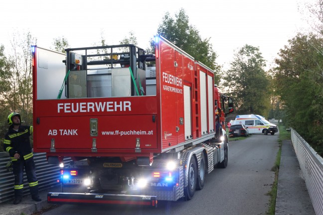 Personenrettung: Schwerverletzte Person aus steiler B�schung in Attnang-Puchheim gerettet