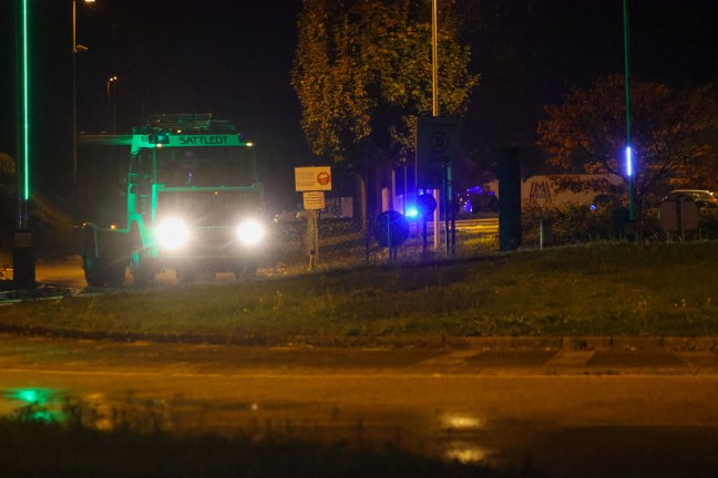 Brand eines Staplers im Zentrallager einer Lebensmittelkette in Sattledt sorgte f�r Einsatz