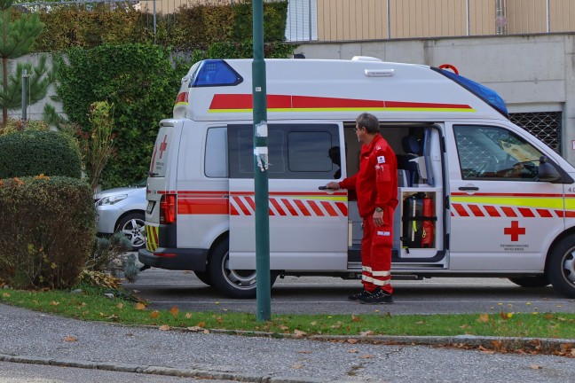 Drei Feuerwehren bei Brand eines Geschirrsp�lers in der K�che einer Wohnung in Wilhering im Einsatz