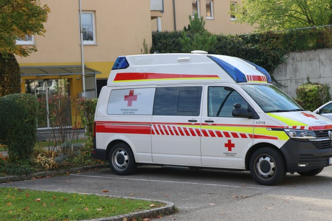 Drei Feuerwehren bei Brand eines Geschirrsp�lers in der K�che einer Wohnung in Wilhering im Einsatz