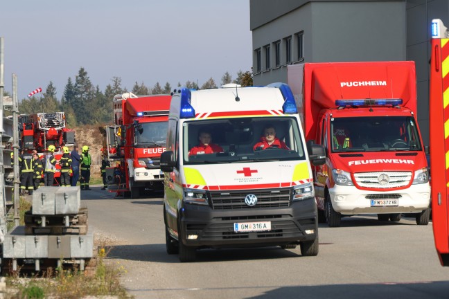 Gefahrstoffeinsatz nach Ammoniakaustritt bei einem Logistikunternehmen in Vorchdorf