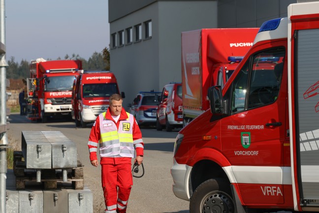 Gefahrstoffeinsatz nach Ammoniakaustritt bei einem Logistikunternehmen in Vorchdorf