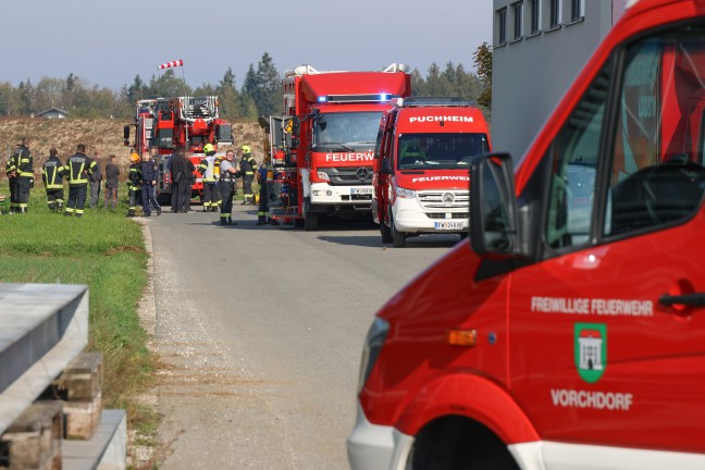 Gefahrstoffeinsatz nach Ammoniakaustritt bei einem Logistikunternehmen in Vorchdorf