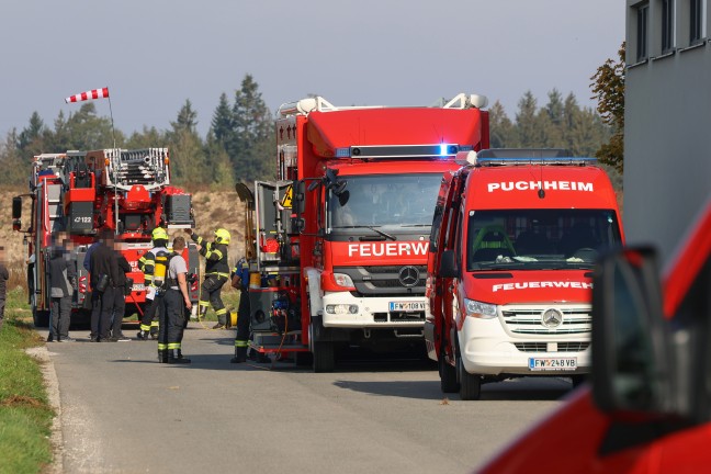 Gefahrstoffeinsatz nach Ammoniakaustritt bei einem Logistikunternehmen in Vorchdorf