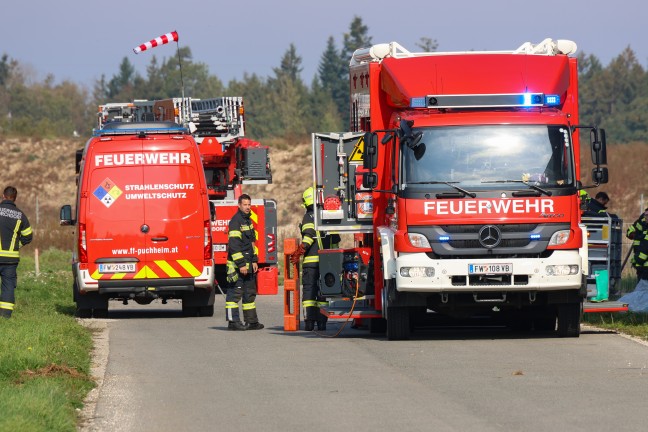 Gefahrstoffeinsatz nach Ammoniakaustritt bei einem Logistikunternehmen in Vorchdorf