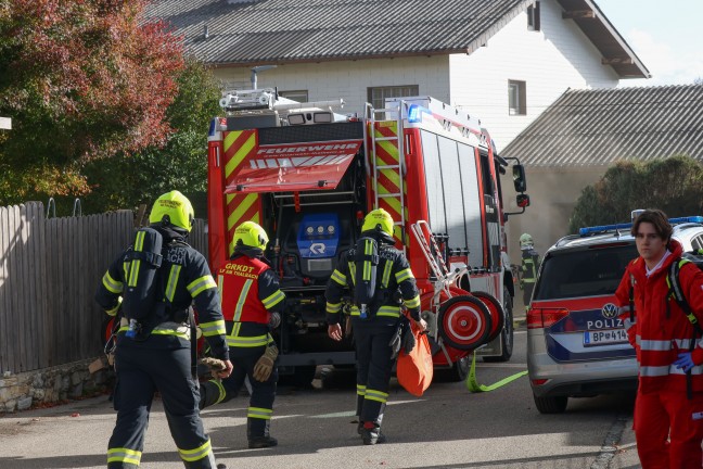 Ausgedehnter Saunabrand im Keller eines Einfamilienhauses in Thalheim bei Wels