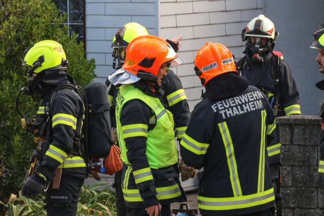 Ausgedehnter Saunabrand im Keller eines Einfamilienhauses in Thalheim bei Wels