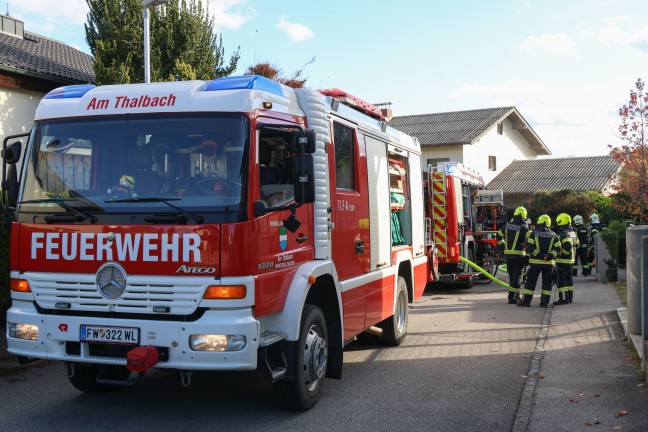 Ausgedehnter Saunabrand im Keller eines Einfamilienhauses in Thalheim bei Wels