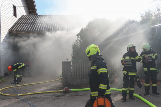 Ausgedehnter Saunabrand im Keller eines Einfamilienhauses in Thalheim bei Wels