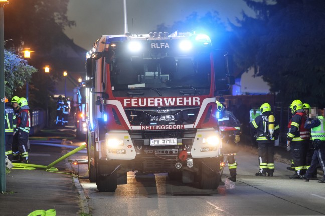 Kellerbrand: Vier Feuerwehren bei Brand in einem Wohnhaus in Ansfelden im Einsatz