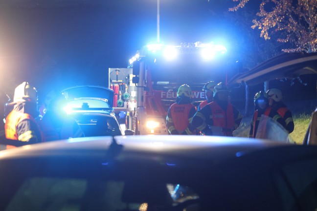 Frontalcrash zweier Fahrzeuge bei Allhaming fordert drei Verletzte