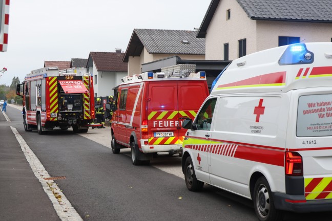 Einsatzkr�fte zu bef�rchtetem Gasaustritt in einem Wohnhaus in Gunskirchen alarmiert
