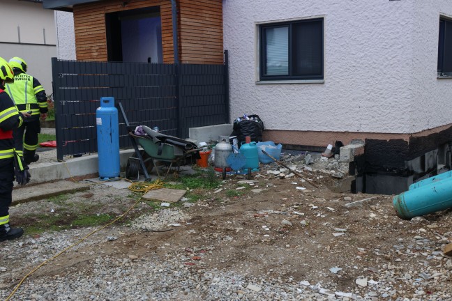 Einsatzkr�fte zu bef�rchtetem Gasaustritt in einem Wohnhaus in Gunskirchen alarmiert