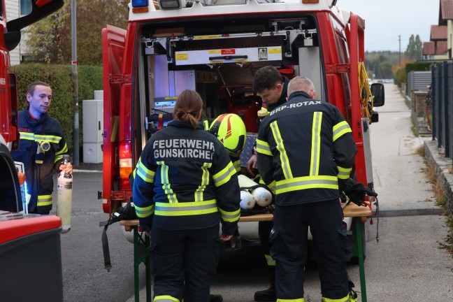 Einsatzkr�fte zu bef�rchtetem Gasaustritt in einem Wohnhaus in Gunskirchen alarmiert
