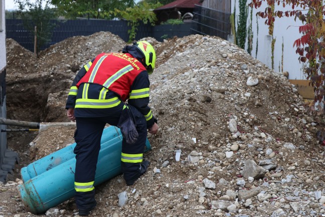 Einsatzkr�fte zu bef�rchtetem Gasaustritt in einem Wohnhaus in Gunskirchen alarmiert