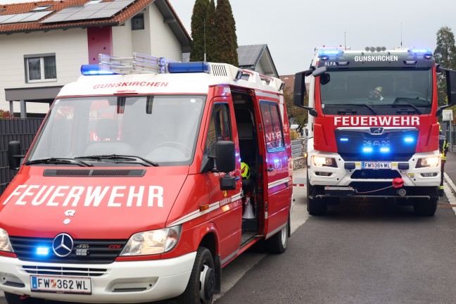 Einsatzkr�fte zu bef�rchtetem Gasaustritt in einem Wohnhaus in Gunskirchen alarmiert