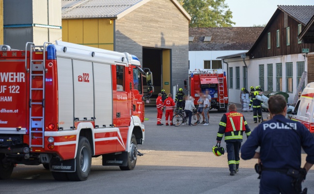 Brand bei einem Holzverarbeitungsbetrieb in Schwanenstadt sorgte für Einsatz zweier Feuerwehren