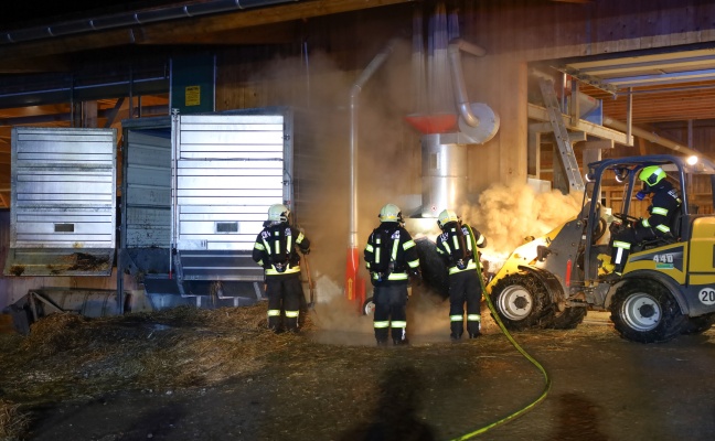 Brand bei einer Heutrocknungsanlage eines Stallgebäudes in Hofkirchen an der Trattnach