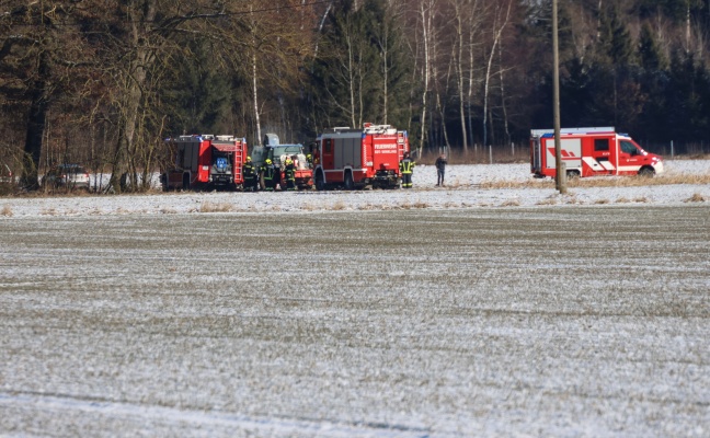 Zwei Feuerwehren bei Traktorbrand in Edt bei Lambach im Einsatz