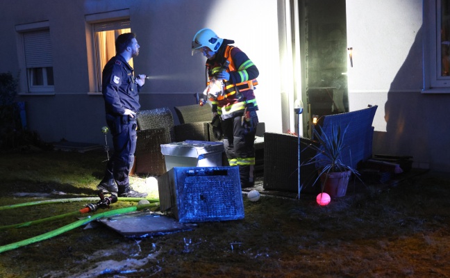 Kchenbrand in einer Wohnanlage in Wels-Lichtenegg fordert einen Verletzten