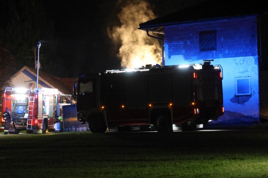 Brand im Hackschnitzellager eines Bauernhofes in Neukirchen am Walde