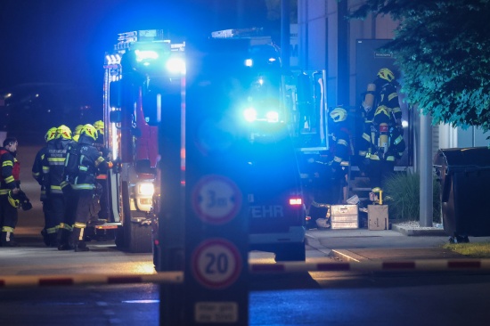 Brand bei einem Unternehmen in Kremsmnster sorgt fr Einsatz dreier Feuerwehren