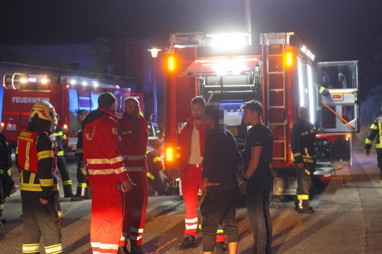 Keller verraucht: Zwei Feuerwehren bei einem Wohnhaus in Bad Wimsbach-Neydharting im Einsatz