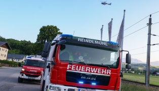 Sechs Feuerwehren bei groangelegter Suchaktion nach abgngiger Person in Altmnster im Einsatz