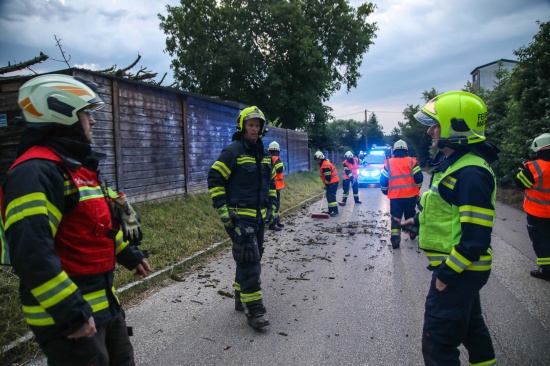 Heftiges Gewitter sorgte fr knapp 200 Einstze der Feuerwehren in Obersterreich